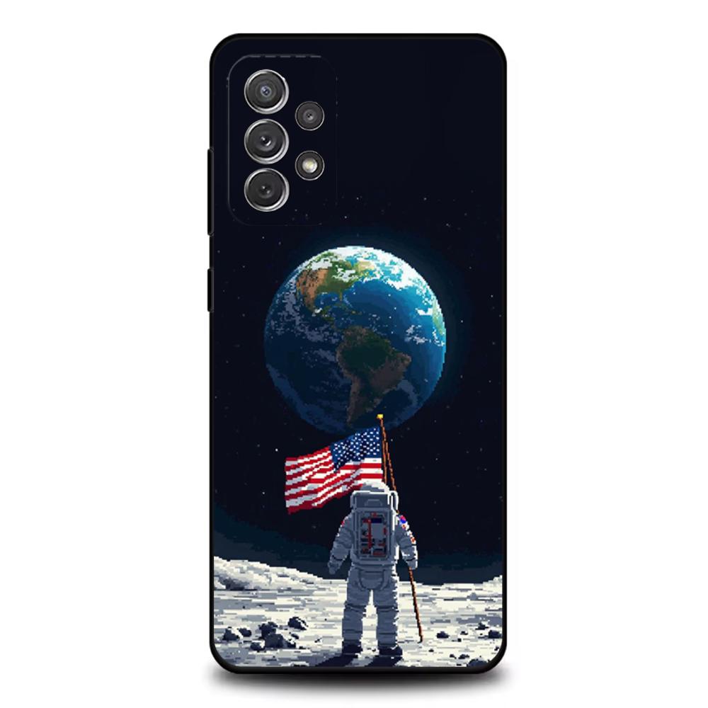 America USA Flag Cool Phone Case For Samsung S25,S24,S21,S22,S23,S30,Ultra,S20,Plus,Fe,Lite,Note,10,9,5G Black Cover