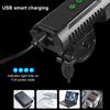 Велосипедный передний фонарь Супер яркий USB перезаряжаемый Быстросъемный Индикатор заряда Высокий децибел