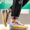 Fashion Fashion Trend Canvas Casual Shoes for Men 2025 Summer New Versatile Comfortable Color Blocked Sports Shoes Low Top Flat Sneakers