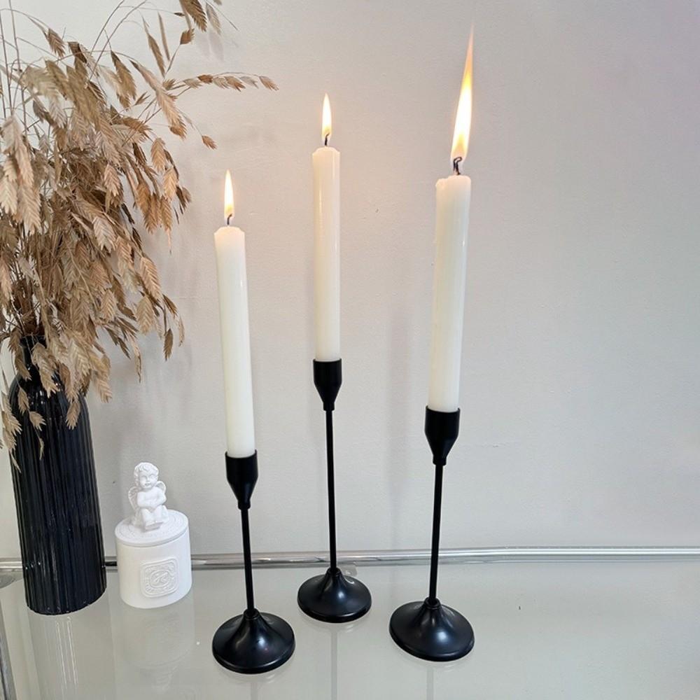3Pcs/Set Exquisite Candlestick Holder Metal Table Candle Stand Candlelight Dinner Props  Wedding