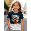 Fashionable High-quality Animal Pattern Children's Women's Short Sleeved T-shirt