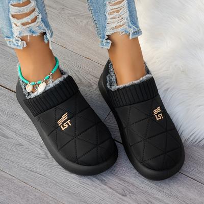 Зимние женские бархатные утепленные теплые хлопковые туфли нескользящие водонепроницаемые маслостойкие удобные туфли для мамы офис досуг внешняя торговля