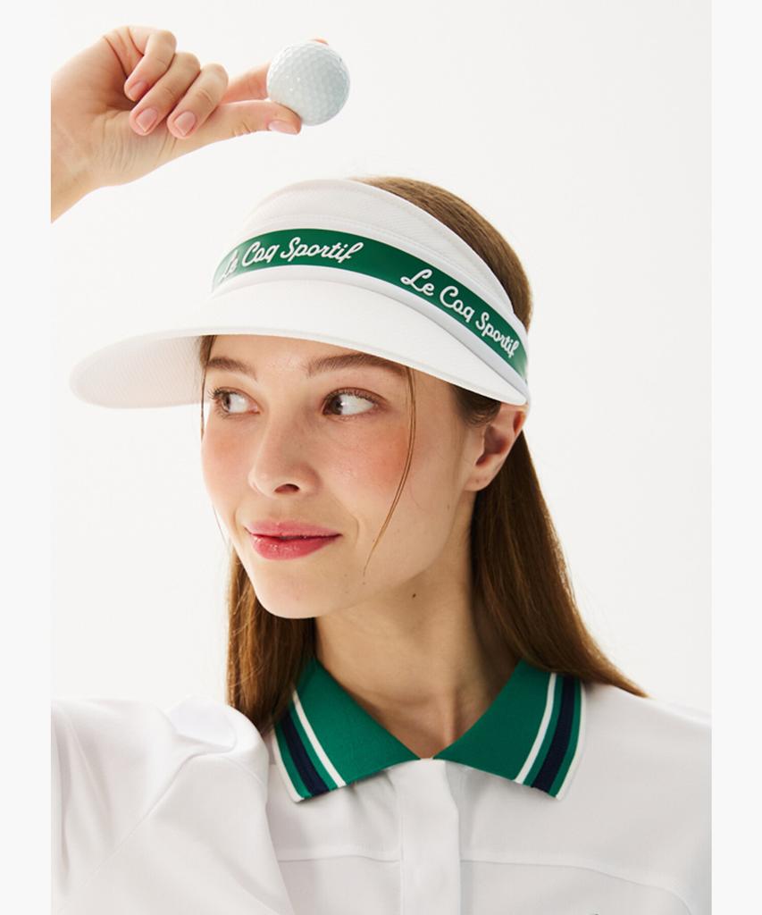 LECOQ GOLF Женский короткий козырек с надписью _Whte Gr222Lsv43