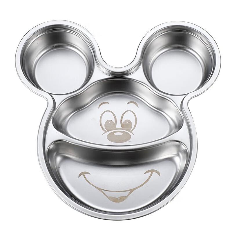 Mickey Mouse 304 Stainless Steel 4-Compartment Kids Lunch Plate