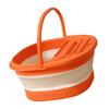 Складная ванночка для ног, утолщенный таз для замачивания ног с массажной точкой для дома, квартиры, общежития, оранжевый, белый