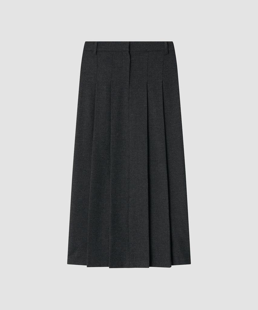 Шерстяная юбка Deolil Ever Pleats_Серая