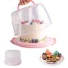 Cake Carrier with Lid And Handle Portable Cupcake Stand for 10-inch Cake Cupcake Holder Pie Muffin Pizza Transport Container Cake Box