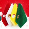 4pcs/lot Bathroom Towel Set 100% Cotton Absorbent Microfiber Christmas Tree Santa Embroidery Face Towels Bath Towel Xmas Gifts