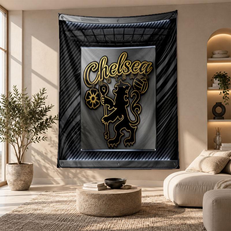 Decorative Tapestry,Chelsea FC Printed Wall Art, Lightweight Wall Hanging For Bedroom Background