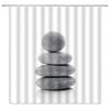 Шторы для душа 'Камни и Белый Лотос в Воде' Zen Spa Белый Водонепроницаемый для Ванной Комнаты Extra Long Полиэстер для Декора Ванной