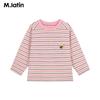 M.Latin Kids' Cartoon Striped Long-Sleeve T-Shirt