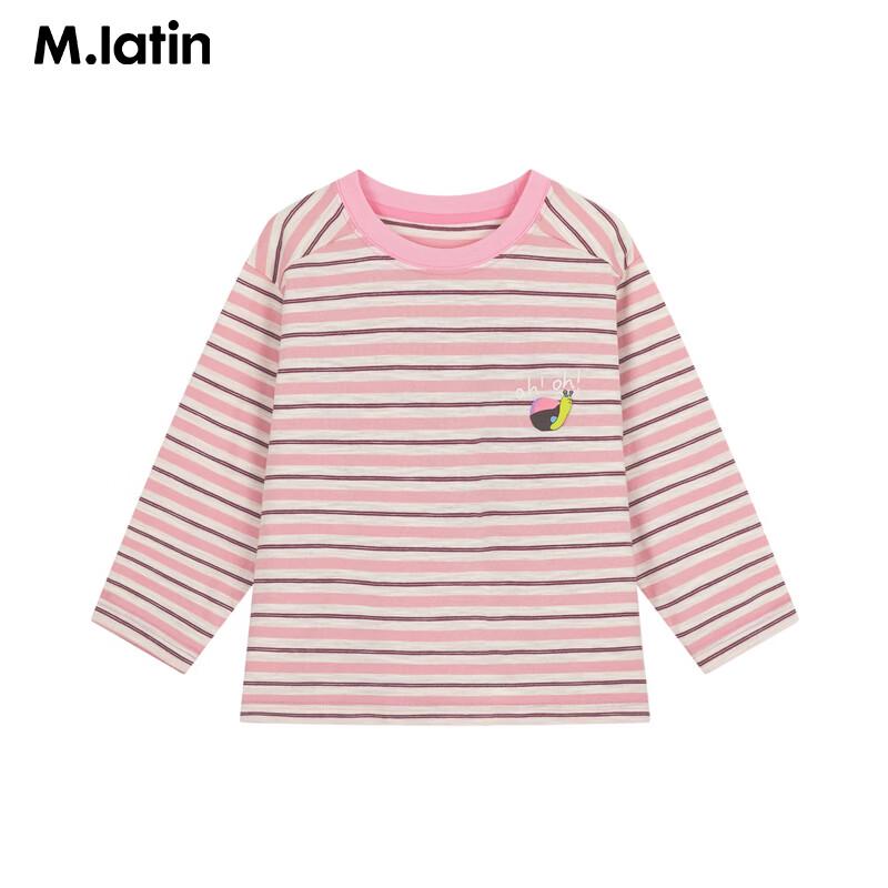 M.Latin Kids' Cartoon Striped Long-Sleeve T-Shirt