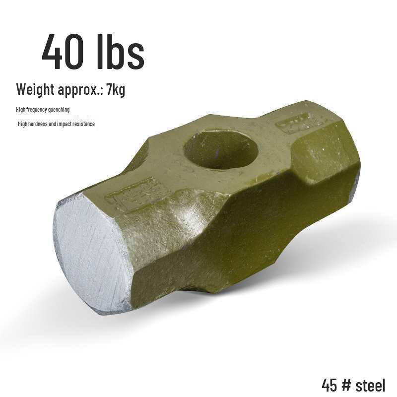 Сверхпрочный большой кувалда: Взрывозащищенный стальной молоток каменщика, восьмигранный, с ручкой, для колки камня и стен.