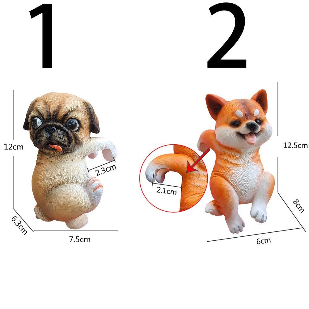 Cute Puppy Resin Ornament Simulation Garden Figurine Home Decor Fish Tank Figurine Bedroom