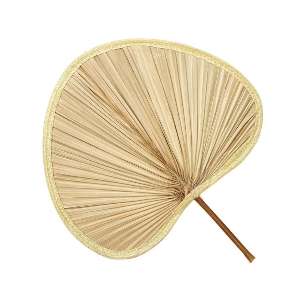 Бамбуковый плетеный веер в китайском стиле, летний, ручной работы, веер из пальмовых листьев, украшение для дома, соломенный веер