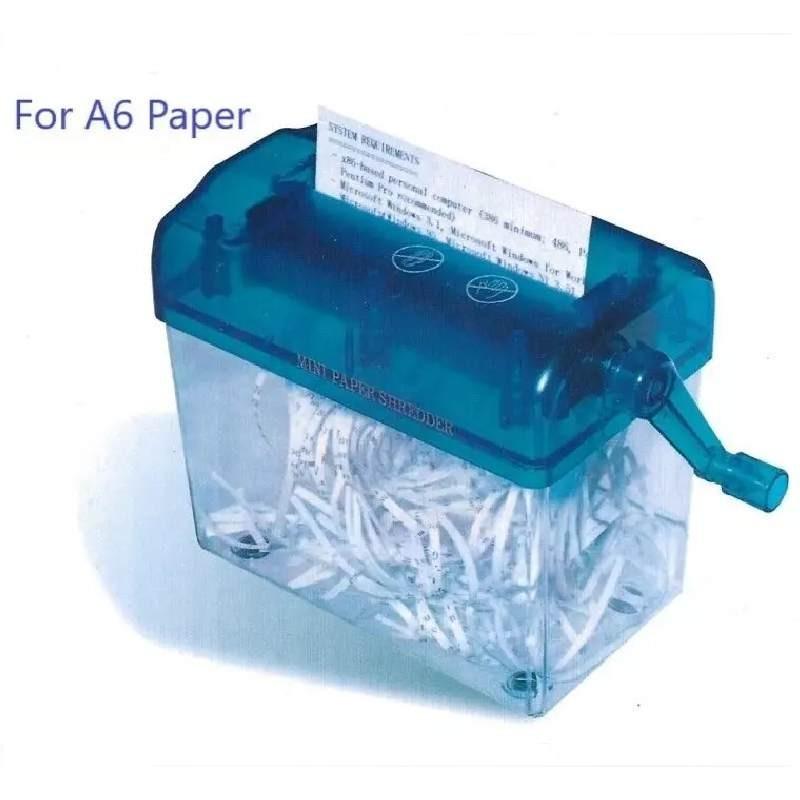 Mini Desk Manual Shredder Small Hand Crank A4 Paper Cutter Lightweight Design