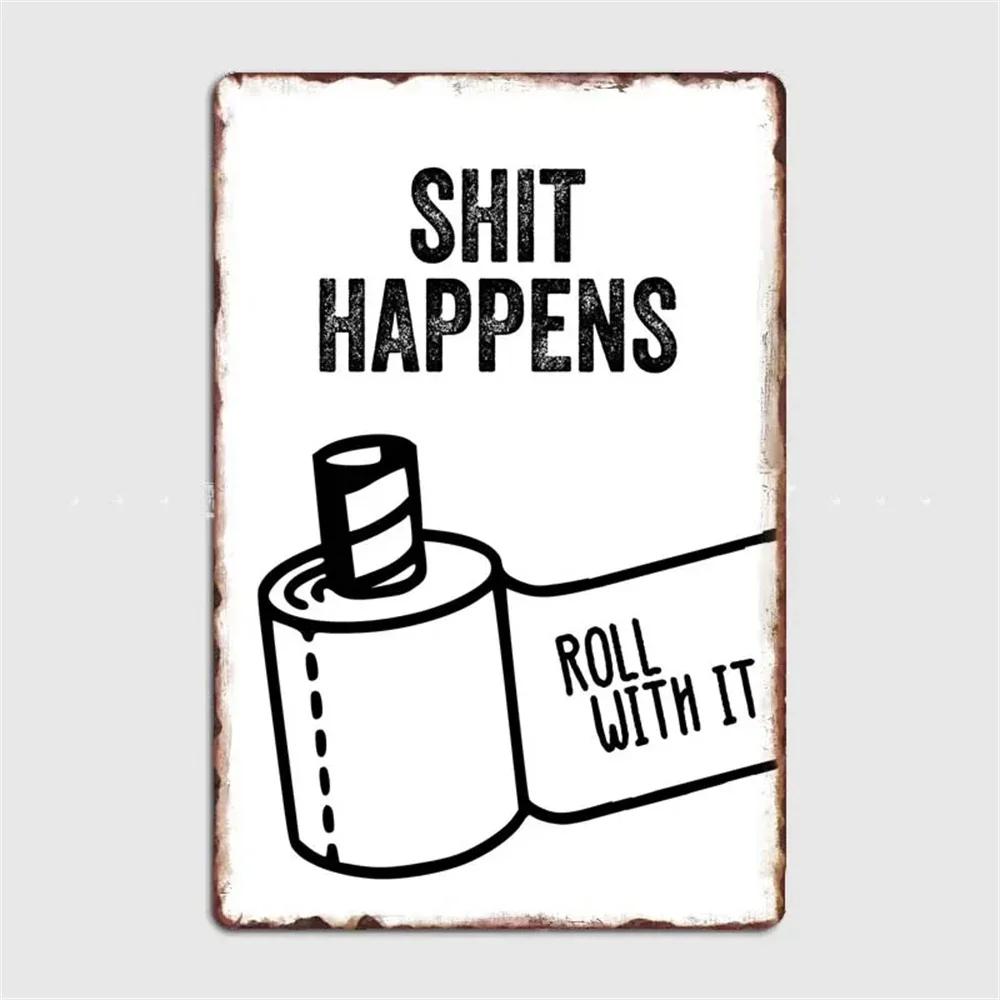 Funny Toilet Metal Painting Tin Sign Retro Picture Vintage Corrosion Plaque Board Man Cave Cafe Bar Cinema Bathroom Wall Deco