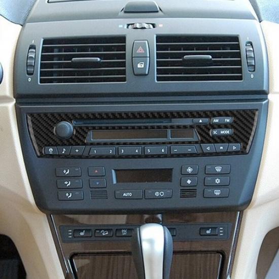 Акцентная накладка на центральную консоль радио из углеродного волокна для BMW X3 E83 2004-10