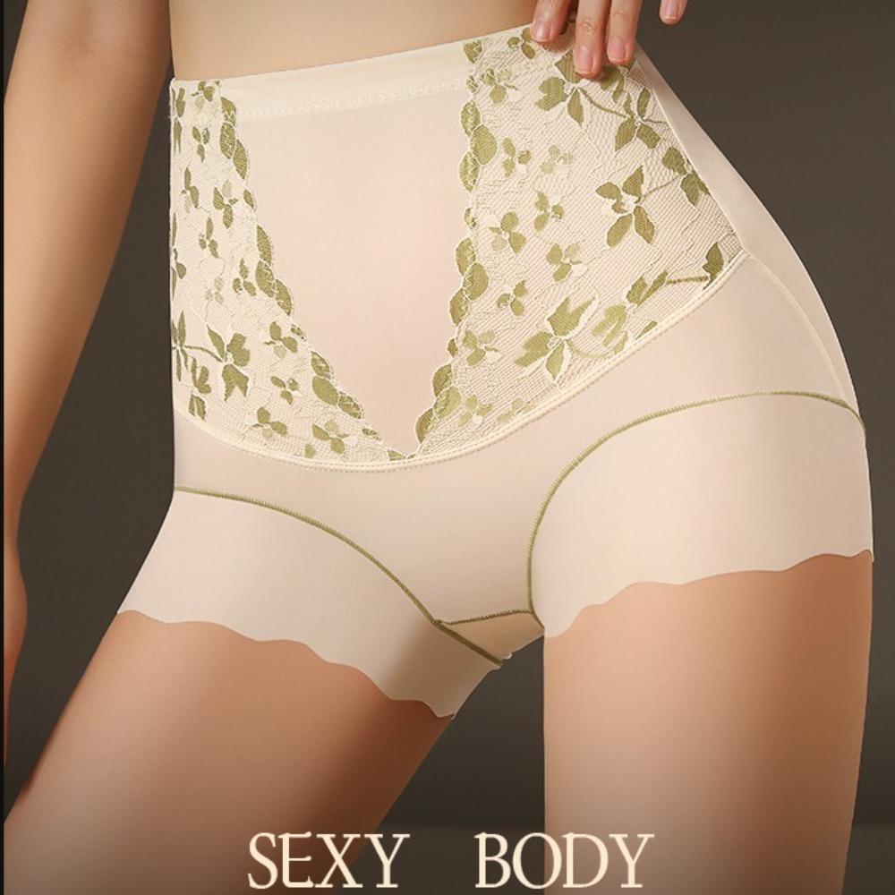 Girdle Panties Postpartum Body Shaper High Waist Lace Floral Briefs Elastic Slimming Shapers Women