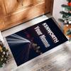 Kenworth Crystal Velvet Rug, Custom Name Text Personalized Non‑Slip Floor Mat for Home Decor Gift