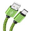 Кабель для зарядки USB A-Type C, 2A, быстрое зарядное устройство, нейлоновый кабель для передачи данных, 1 м, 2 м, 3 м, для iPhone, Android, Huawei, Samsung, зарядное устройство TypeC