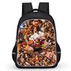 Черный Мультяшный Рюкзак One Piece 16 дюймов Mochila, Легкий Унисекс Школьный Рюкзак Дорожный Daypack для Мальчиков и Девочек Возраст 6-10 лет