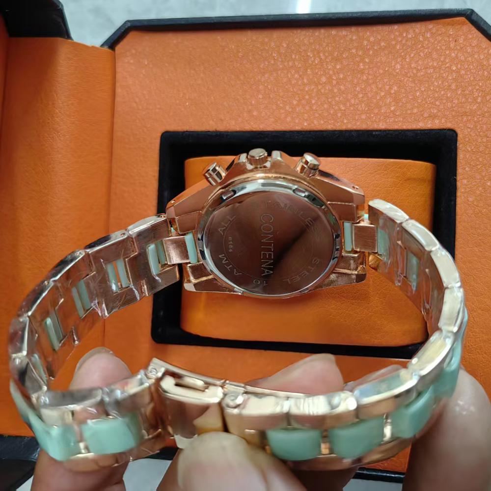 CONTENA New Luxury Top Brand Green Quartz Women's Watch Ladies Fashion Watch Women Wristwatch Female Clock Relogio Feminino