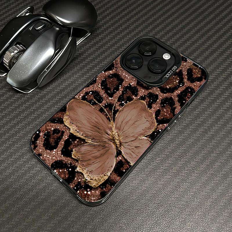Luxury Butterfly Leopard Print Electroplate Phone Case For Xiaomi Redmi Note 14 13 12 11 10 Pro Plus 12S 11S Redmi 14C 13 Cover