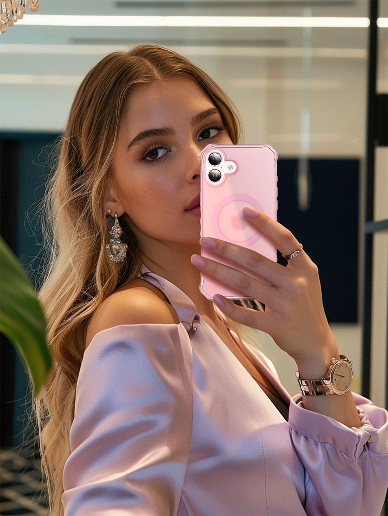 For iPhone Air Case Compatible with MagSafe Small Wavy Edge PC+TPU Phone Cover