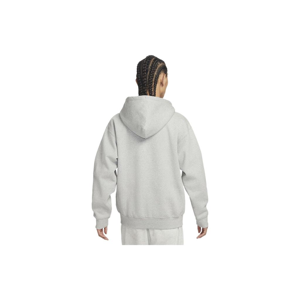 Nike Logo Embroidered Zip Hoodie Jacket Men Outerwear Grey DR0404-063