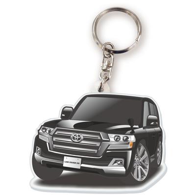 Центр Джип Автомобильный Акриловый Брелок Товар, лицензированный Toyota Land Cruiser Серия 200, Черный