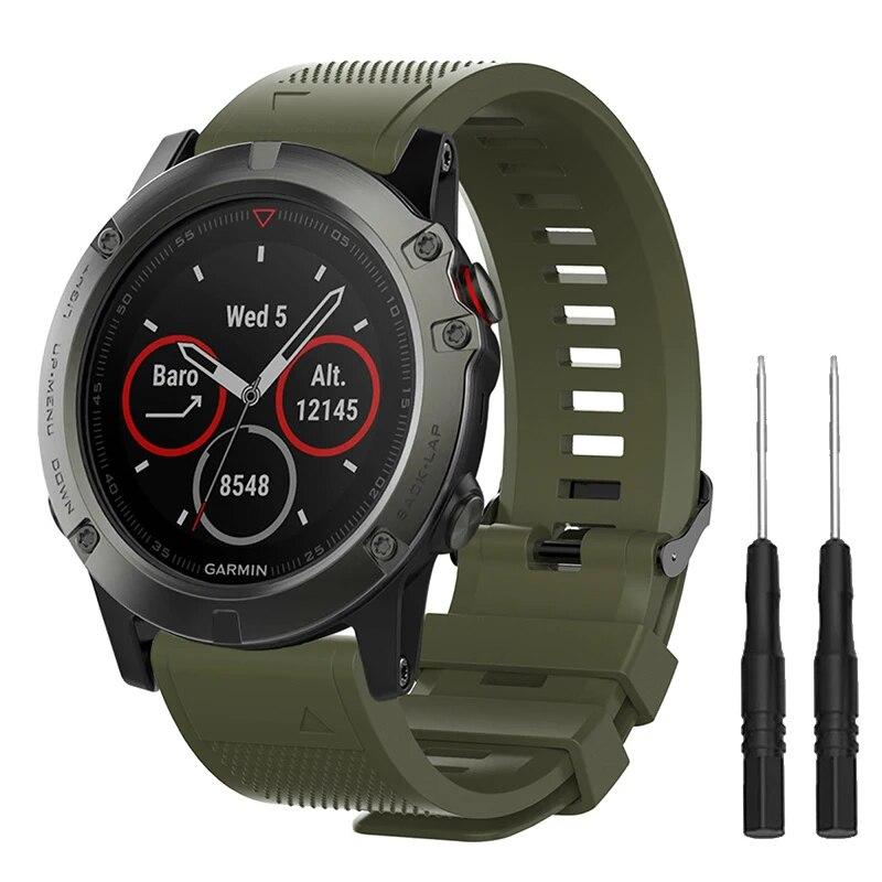Быстросъемный ремешок для Garmin Fenix ​​3 5 5X 5S Plus 6 6X 6S Pro 7 7S 7X 945, ремешок для умных часов 26, 22, 20 мм, силиконовый браслет