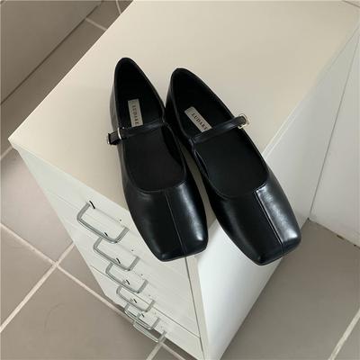 Модные туфли-хит продаж Mary Jane Single Shoes Women Pumps Модные удобные туфли с квадратным носком Женская обувь на низком каблуке с неглубоким носком