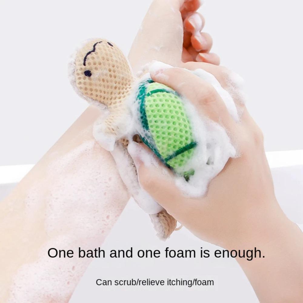 Reusable Turtle Bath Ball Soft Rich Bubble Bath Towel Scrubber Bathroom Accessories