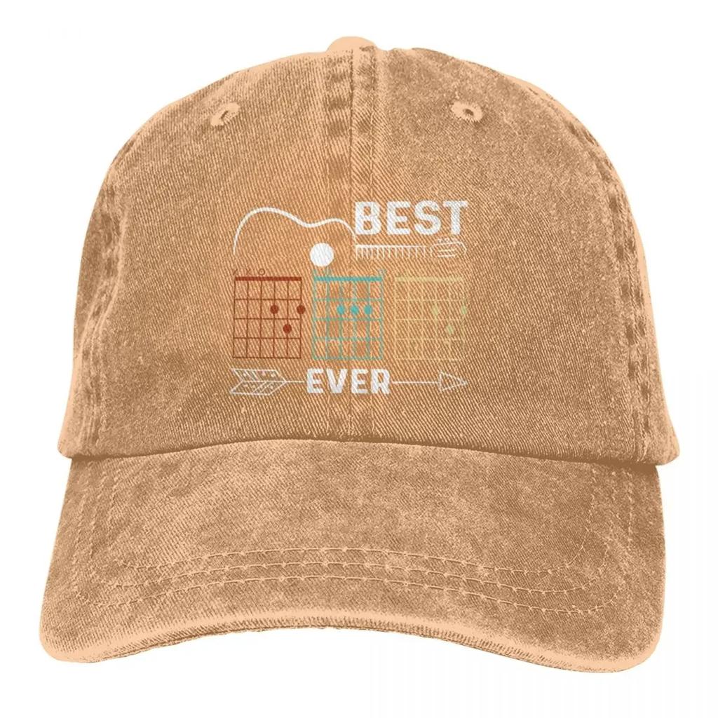 Летняя кепка с солнцезащитным козырьком Best Dad Chord Hip Hop Caps Guitar Rock Cowboy Hat Peaked Trucker Dad Hats