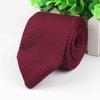 Новый стиль, модный мужской однотонный цветной галстук, вязаный галстук, обычный тонкий классический плетеный галстук, узкие галстуки