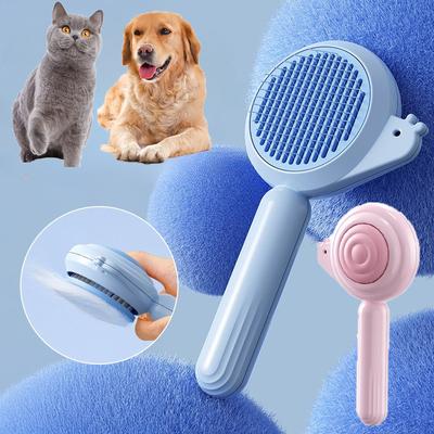 Щетка для кошек Щетка для ухода за домашними животными для кошек Удаление шерсти Щенячий котенок Расческа для животных Однокнопочная щетка-расческа для удаления шерсти