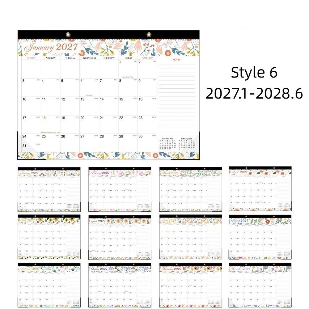 with Hanging Hole English Calendar 2027 Calendar Planner Agenda Planner Stationery Supplies