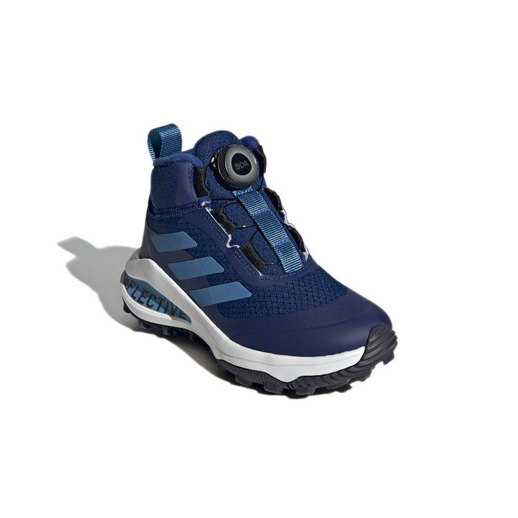 adidas Fortarun Freelock Всесезонные K Скользкие Устойчивые к истиранию Высокие Детские Беговые Кроссовки Индиго Детские FZ5473