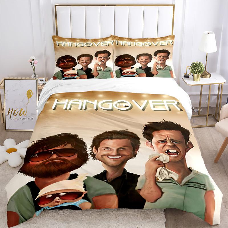 3pcs The Hangover Movie Cover Set,Soft Comfortable Duvet Cover,Guest Room (1*Duvet Cover + 2*Pillowcases, Without Core) yy251024162