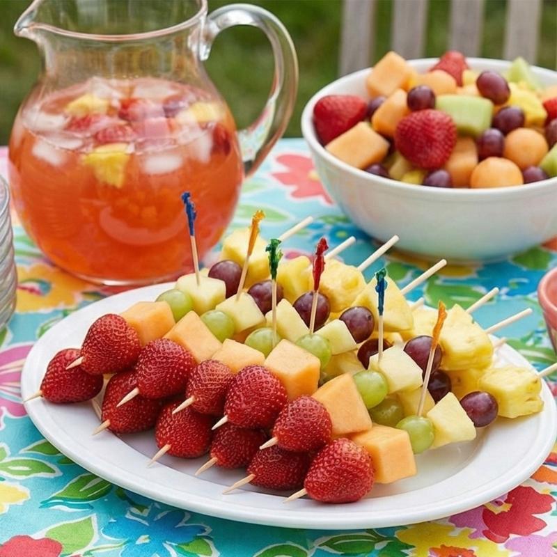 Pack of 400 Assorted Color Disposable Wooden Toothpicks Perfect for Cocktails Appetizers and Party Decorations