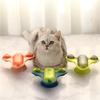 Забавная игрушка для кормления с утечкой для перекуса, игрушки, диспенсер для еды, вращающийся самолет с мячиком с кошачьей мятой, интерактивные тренировочные игрушки