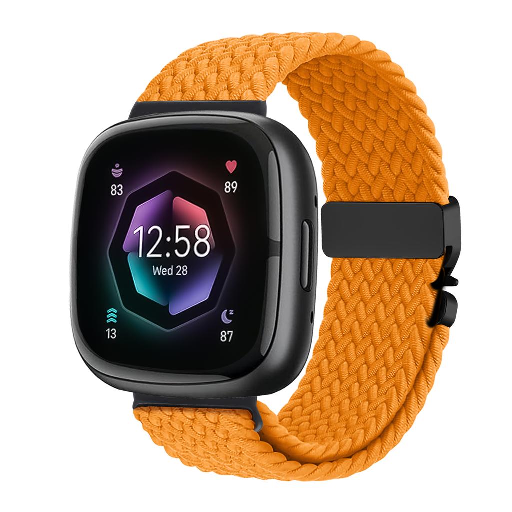 For Fitbit Versa 4 3 Sense 2 band Accessories replacment sport nylon loop Bracelet correa Fitbit Versa4 Parachute Braided Strap