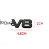 3D Metal V8 Logo Style Car Keychain Keyring Key Chain Ring Holder for Ford Jeep Dodge Toyota 4Runner LAND CRUISER Chevrolet