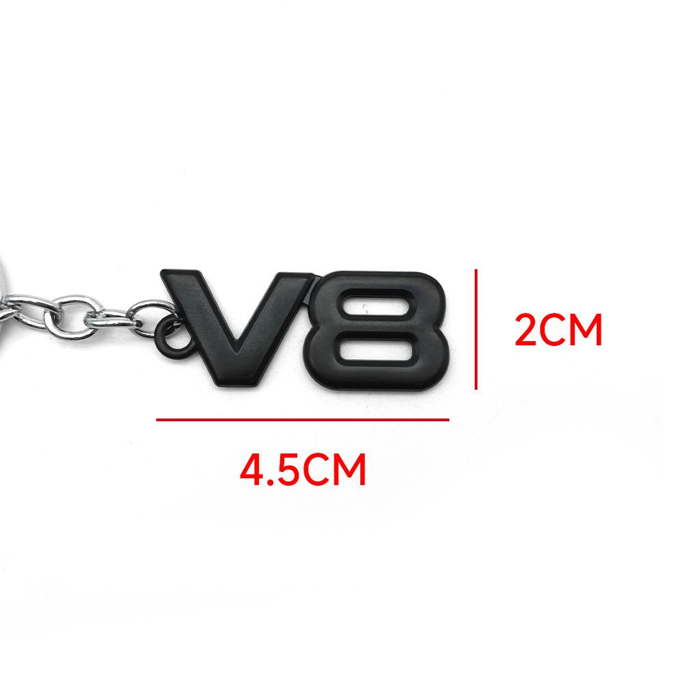 3D Metal V8 Logo Style Car Keychain Keyring Key Chain Ring Holder for Ford Jeep Dodge Toyota 4Runner LAND CRUISER Chevrolet