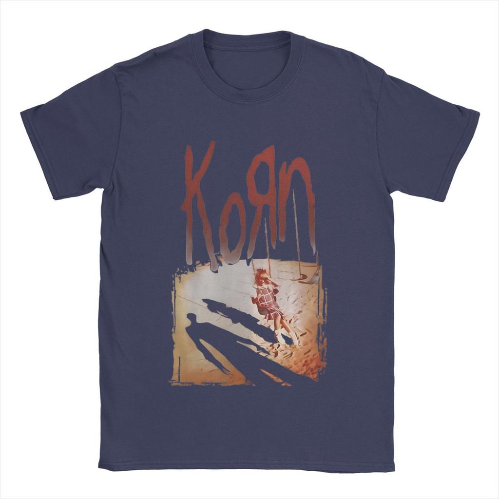 Korn Men's T Shirt  Vintage Tees Short Sleeve O Neck T-Shirts Cotton  Clothes