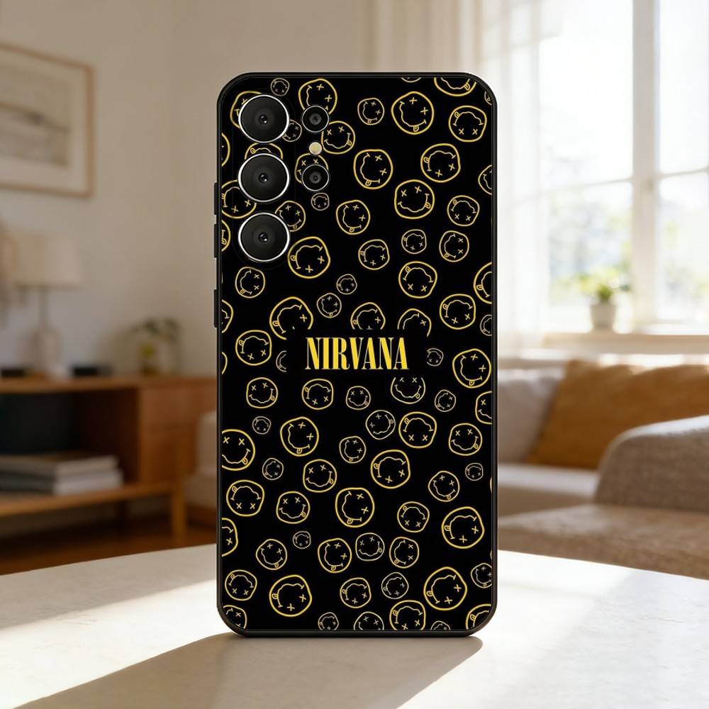 L-Lamentably N-Nirvana R-Rock Band Phone Case For Samsung S26,S25,S24,S21,S22,S23,S30,Ultra,S20,FE,Lite,10,9,Black Cover