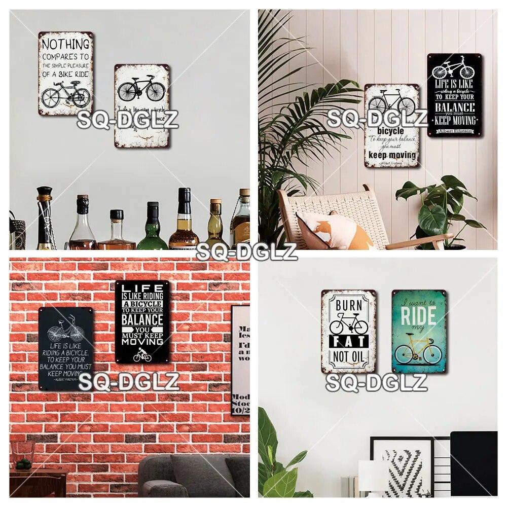[SQ-DGLZ] Винтаж Ретро Ride Bike Life Оловянная вывеска Металлическая вывеска Магазинная тарелка Домашний бар Наклейка на стену Украшение Табличка Плакат Декор Подарок