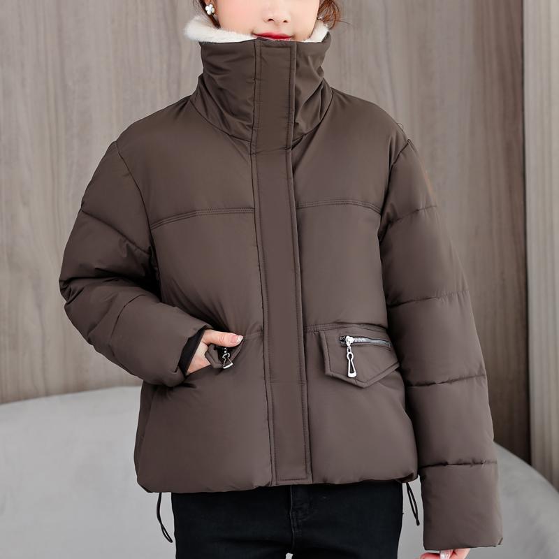 Fashion Women's Winter Jackets Faux Fur Collar Casual Thick Short Parkas Female Warm Coat