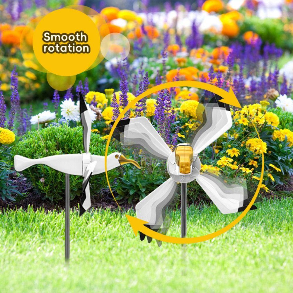 Fade Resistant Bird Wind Spinners Stable Bird Shape Windmill Spinners Courtyard Decor